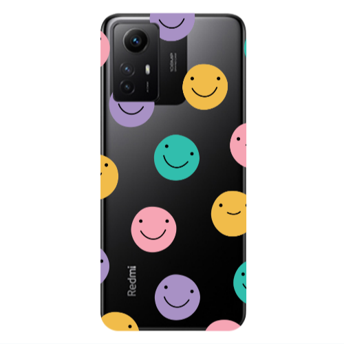 Xiaomi Redmi Note 12s Colorful smiles Transparent Silicone TPU Θήκη