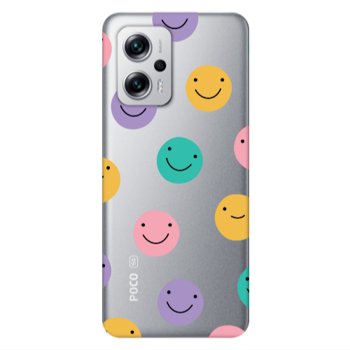 Xiaomi Poco X4 GT Colorful smiles Transparent Silicone TPU Θήκη