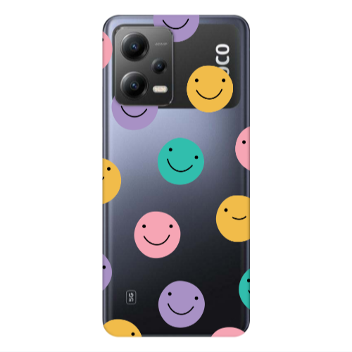 Xiaomi Poco X5 Colorful smiles Transparent Silicone TPU Θήκη