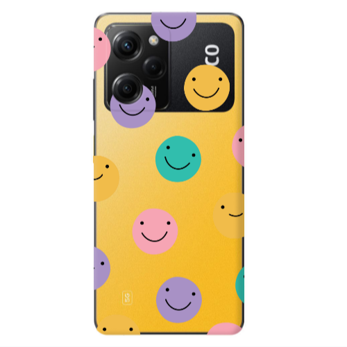 Xiaomi Poco X5 Pro Colorful smiles Transparent Silicone TPU Θήκη