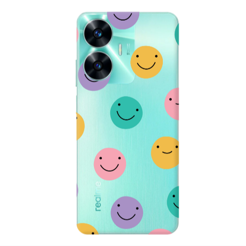 Realme C55 Colorful smiles Transparent Silicone TPU Θήκη