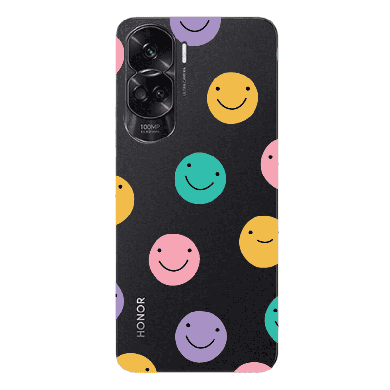 Honor 90 Lite 5G Colorful smiles Transparent Silicone TPU Θήκη