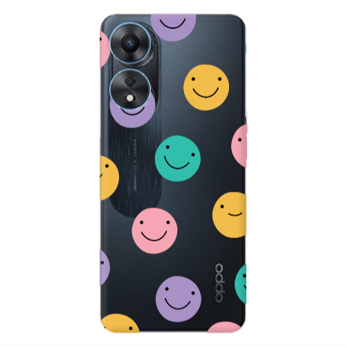 Oppo A 98 Colorful smiles Transparent Silicone TPU Θήκη