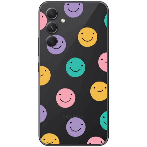 Samsung Galaxy A25 Colorful smiles Transparent Silicone TPU Θήκη