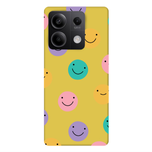 Xiaomi Redmi Note 13 5G Colorful smiles Yellow Colored Silicone TPU Θήκη