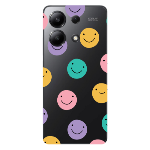 Xiaomi Redmi Note 13 4G Colorful smiles Transparent Silicone TPU Θήκη