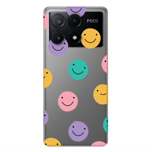 Xiaomi Poco X6Pro 5G Colorful smiles Transparent Silicone TPU Θήκη