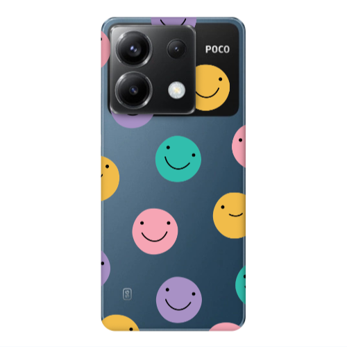Xiaomi Poco X6 5G Colorful smiles Transparent Silicone TPU Θήκη