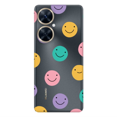 Huawei Nova 11i Colorful smiles Transparent Silicone TPU Θήκη