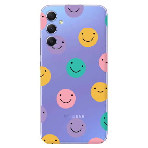 Samsung A16 Colorful smiles Transparent Silicone TPU Θήκη