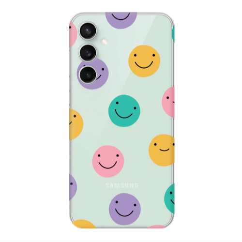 Samsung S24 FE Colorful smiles Transparent Silicone TPU Θήκη