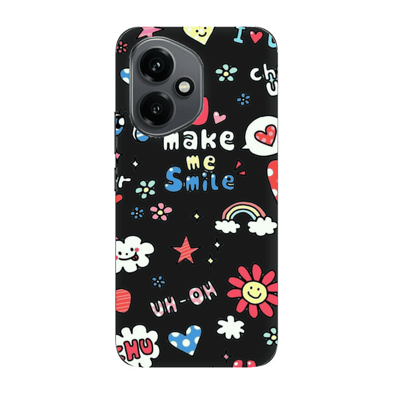 Honor Magic 400 Rainbow flowers Black Colored Silicone TPU Θήκη