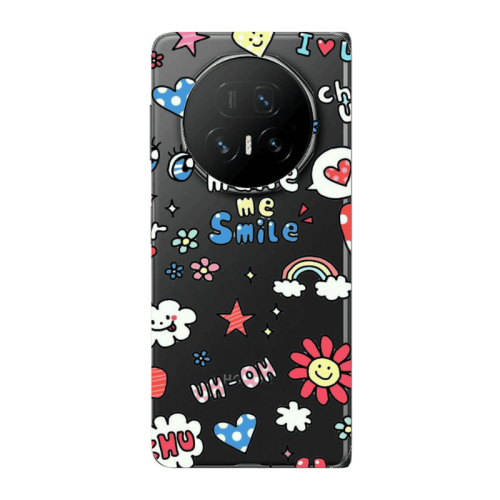 Honor Magic V5 Rainbow flowers Transparent Silicone TPU Θήκη