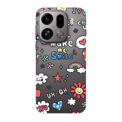 Oppo Find X9 Pro Rainbow flowers Transparent Silicone TPU Θήκη