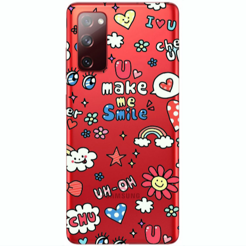 Samsung S20 FE Rainbow flowers Transparent Silicone TPU Θήκη
