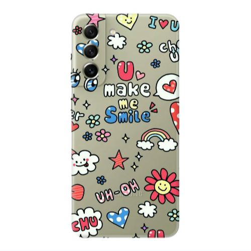 Samsung S22 Plus Rainbow flowers Transparent Silicone TPU Θήκη