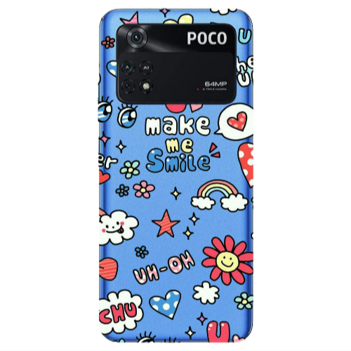 Xiaomi Poco M4 Pro 4G Rainbow flowers Transparent Silicone TPU Θήκη
