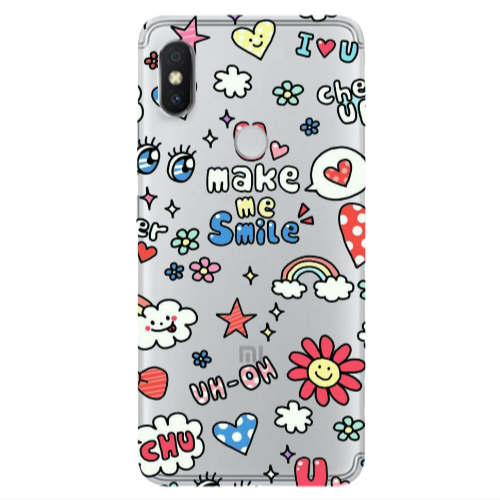 Xiaomi Redmi S2 Rainbow flowers Transparent Silicone TPU Θήκη