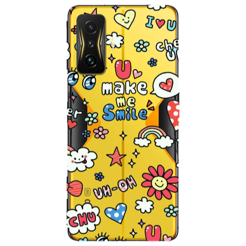 Xiaomi Poco F4 Gt Rainbow flowers Transparent Silicone TPU Θήκη
