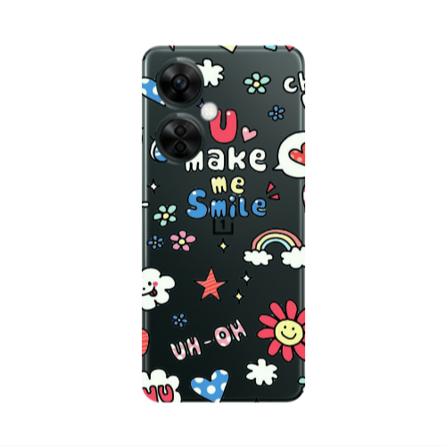 Oneplus Nord CE 3 Lite 5G Rainbow flowers Transparent Silicone TPU Θήκη