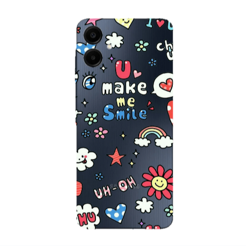 Samsung A06 Rainbow flowers Transparent Silicone TPU Θήκη