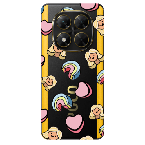 Xiaomi Poco X7 Girl rainbow and hearts Transparent Silicone TPU Θήκη