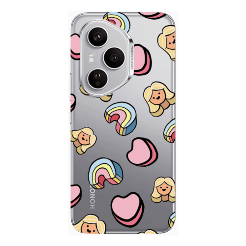 Honor Magic 400 Pro Girl rainbow and hearts Transparent Silicone TPU Θήκη