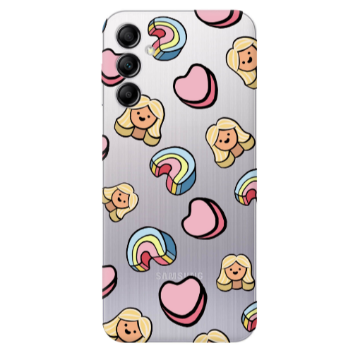Samsung A24 Girl rainbow and hearts Transparent Silicone TPU Θήκη