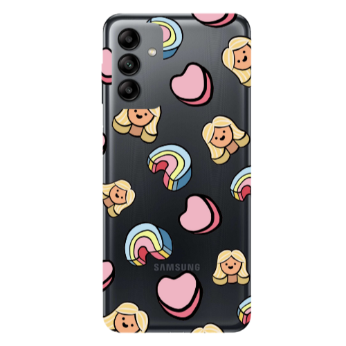 Samsung A13 5G Girl rainbow and hearts Transparent Silicone TPU Θήκη
