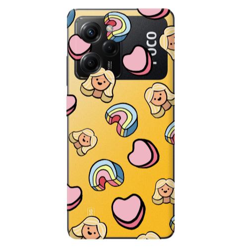 Xiaomi Poco X5 Pro Girl rainbow and hearts Transparent Silicone TPU Θήκη