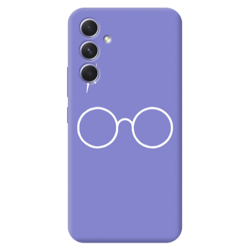 Samsung A56 glasses Purple Colored Silicone TPU Θήκη