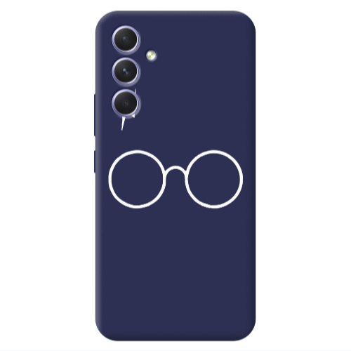 Samsung A56 glasses Dark blue Colored Silicone TPU Θήκη