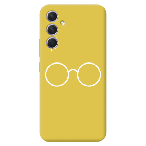Samsung A56 glasses Yellow Colored Silicone TPU Θήκη