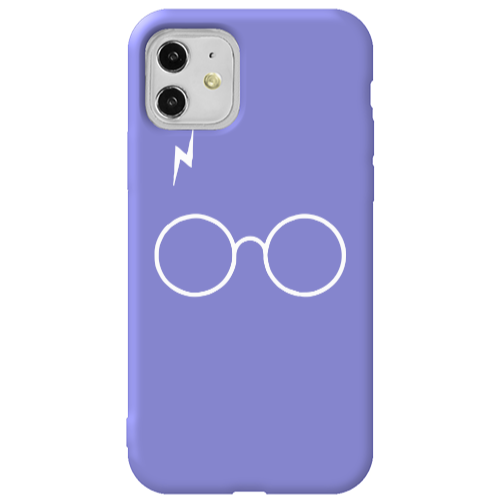 Apple iPhone 11  glasses Purple Colored Silicone TPU Θήκη