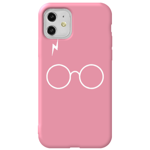 Apple iPhone 11  glasses Pink Colored Silicone TPU Θήκη