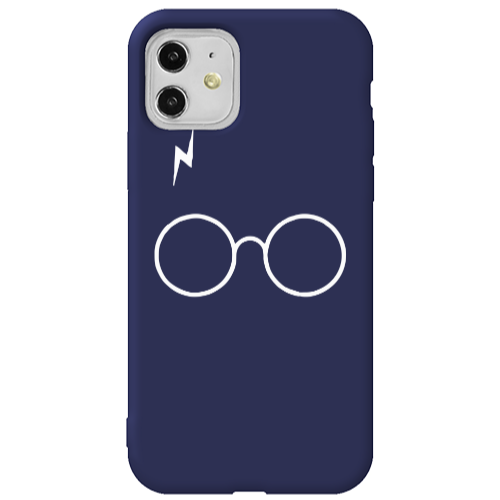 Apple iPhone 11  glasses Dark blue Colored Silicone TPU Θήκη