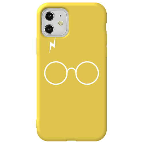 Apple iPhone 11  glasses Yellow Colored Silicone TPU Θήκη