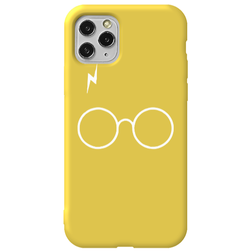 Apple iPhone 11 Pro glasses Yellow Colored Silicone TPU Θήκη