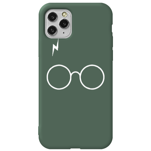Apple iPhone 11 Pro glasses Dark Green Colored Silicone TPU Θήκη