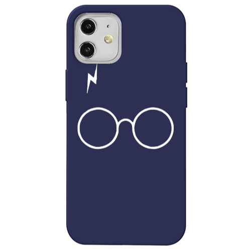 Apple iPhone 12 glasses Dark blue Colored Silicone TPU Θήκη