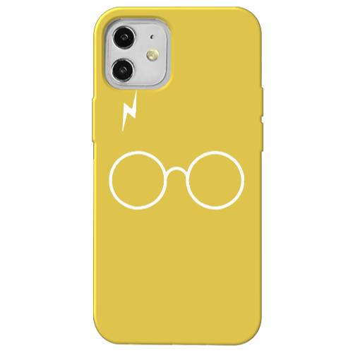 Apple iPhone 12 glasses Yellow Colored Silicone TPU Θήκη