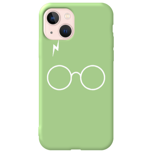 Apple iPhone 13 glasses Light Green Colored Silicone TPU Θήκη
