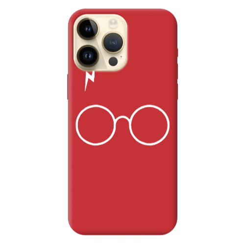 Apple iPhone 13 Pro Max glasses Red Colored Silicone TPU Θήκη