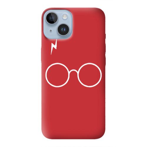 Apple iPhone 14 Plus glasses Red Colored Silicone TPU Θήκη