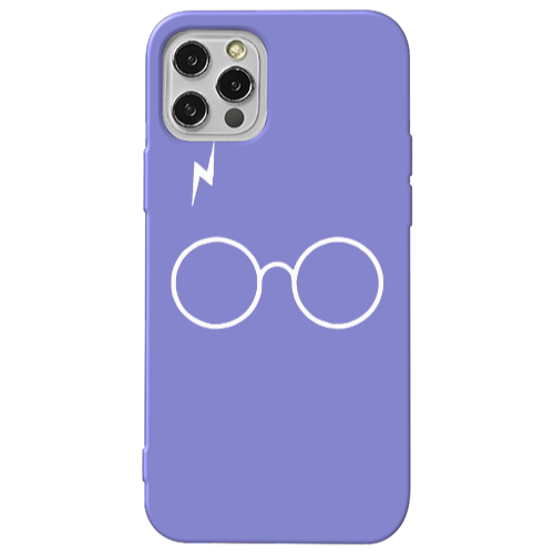 Apple iPhone 13 Pro glasses Purple Colored Silicone TPU Θήκη
