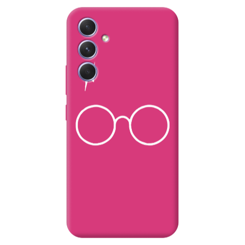 Samsung A54 glasses Fuchsia Colored Silicone TPU Θήκη