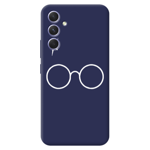 Samsung A54 glasses Dark blue Colored Silicone TPU Θήκη