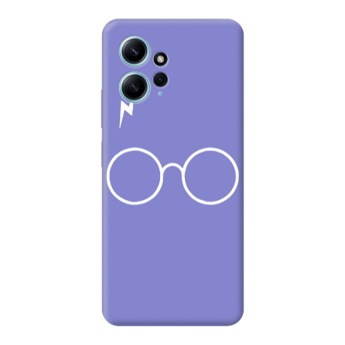 Xiaomi Redmi Note 12 4G glasses Purple Colored Silicone TPU Θήκη