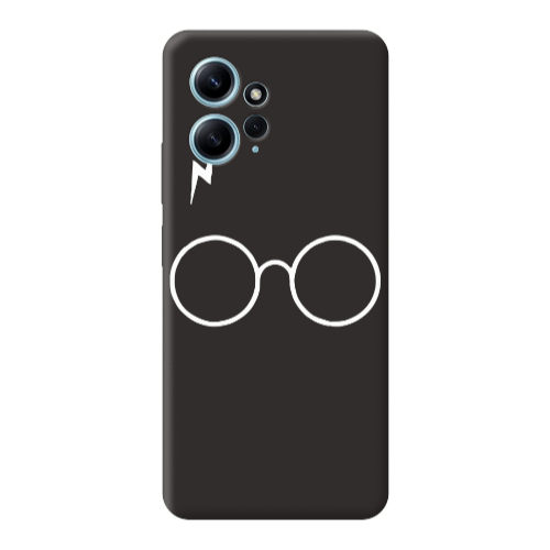 Xiaomi Redmi Note 12 4G glasses Black Colored Silicone TPU Θήκη