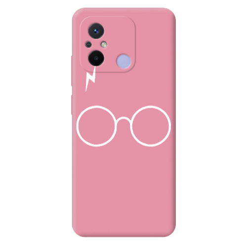 Xiaomi Redmi 12C glasses Pink Colored Silicone TPU Θήκη